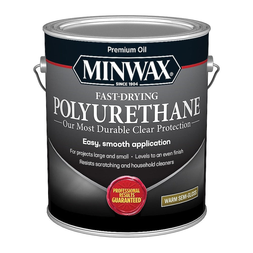 Minwax 71029000 1 Gallon Clear Warm Semi-Gloss Fast-Drying Polyurethane