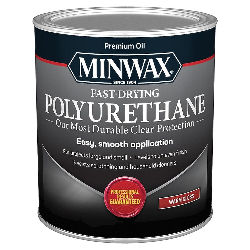 Minwax 63000444 1 Quart Clear Warm Gloss Fast-Drying Polyurethane