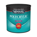 Minwax 233334444 Half Pint Clear Satin Water Based Polycrylic Protective Finish