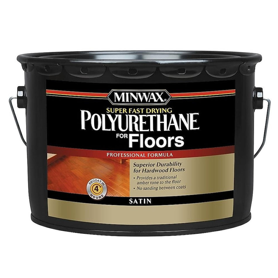 Minwax 130320000 2.5 Gallons Clear Satin Super Fast Drying Polyurethane For Floors