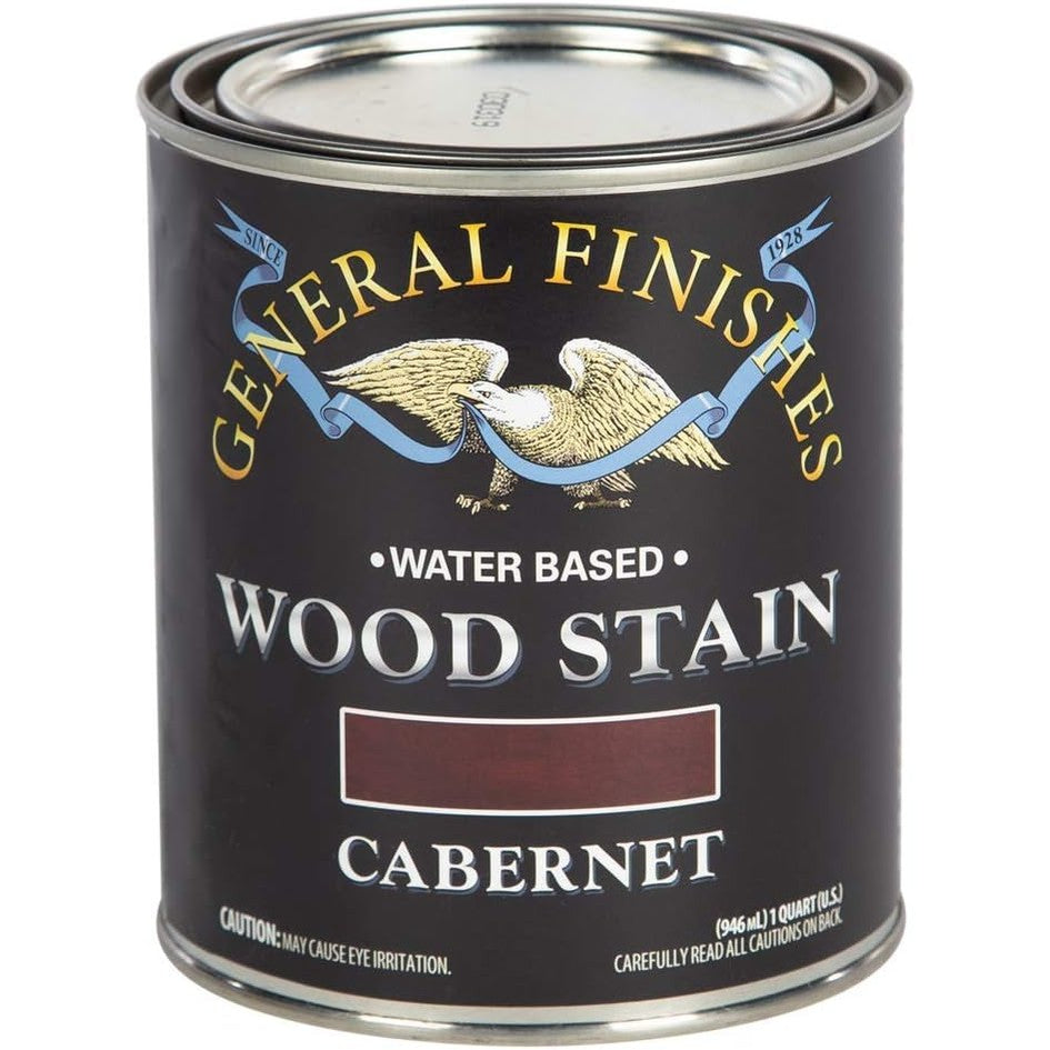 General Finishes Water-Based Wood Stain – Cabernet, 1 Quart