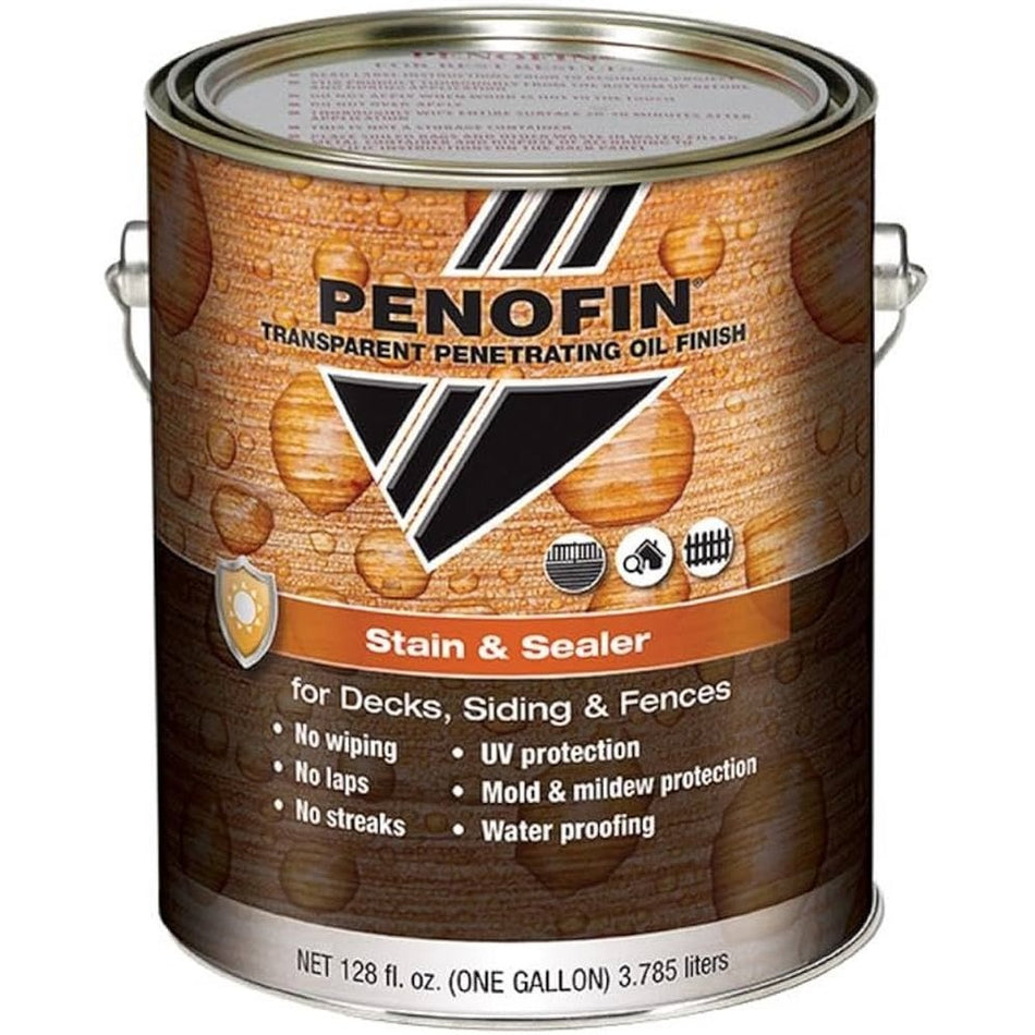 Penofin FSSDWGA 1 Gallon Dark Walnut Stain & Sealer for Decks, Siding, and Fences