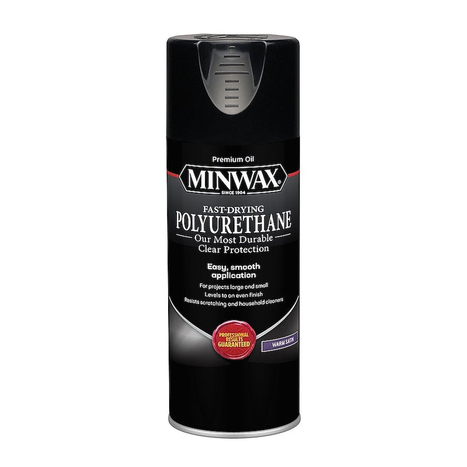 Minwax 33060000 11.5 oz. Clear Warm Satin Fast-Drying Polyurethane Spray