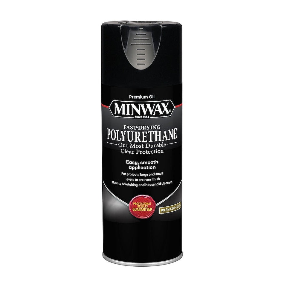 Minwax 33055000 11.5 oz. Clear Warm Semi-Gloss Fast-Drying Polyurethane Spray