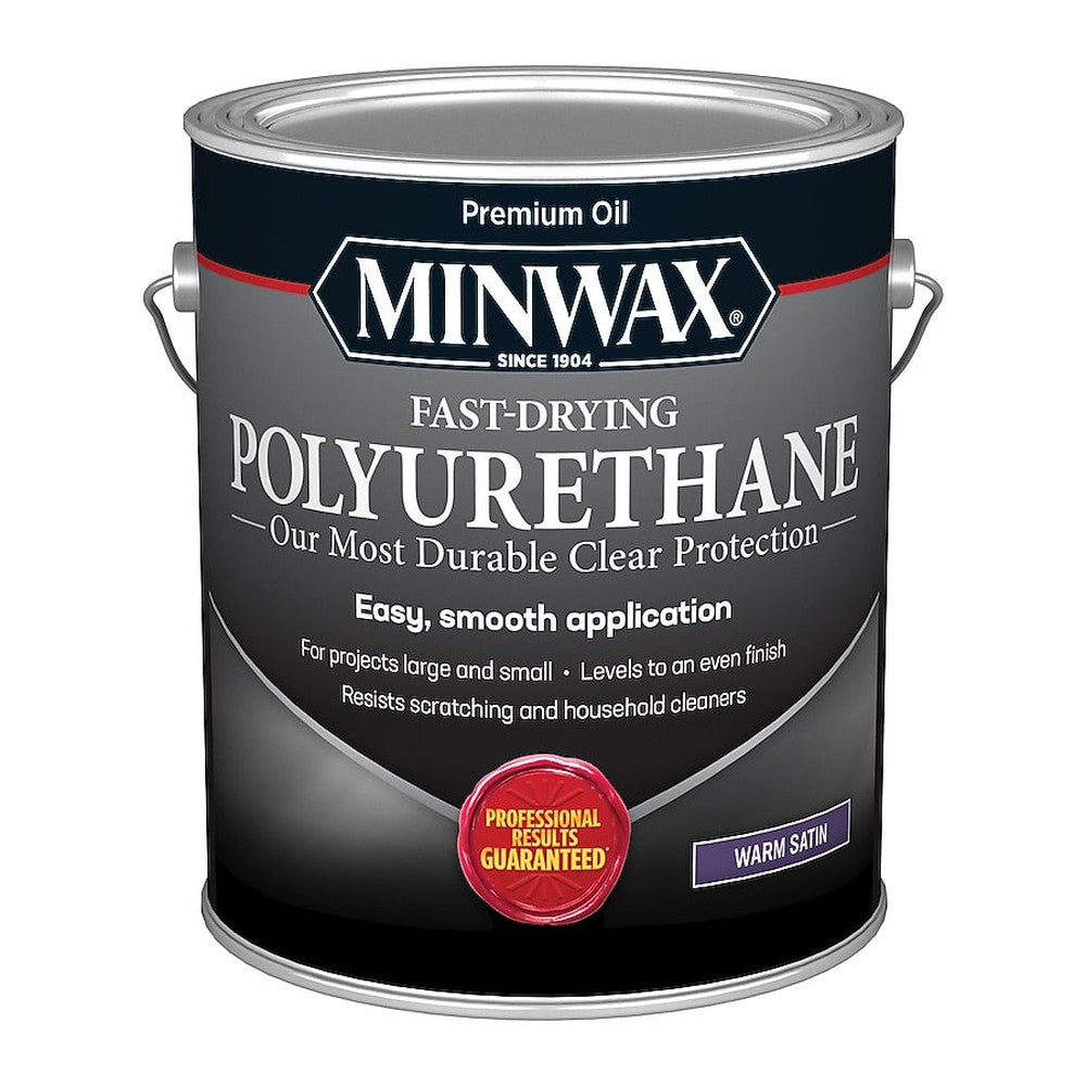 Minwax 71028000 1 Gallon Clear Warm Satin Fast-Drying Polyurethane