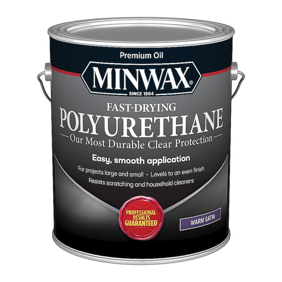 Minwax 71028000 1 Gallon Clear Warm Satin Fast-Drying Polyurethane