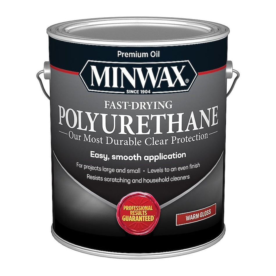 Minwax 71030000 1 Gallon Clear Warm Gloss Fast-Drying Polyurethane