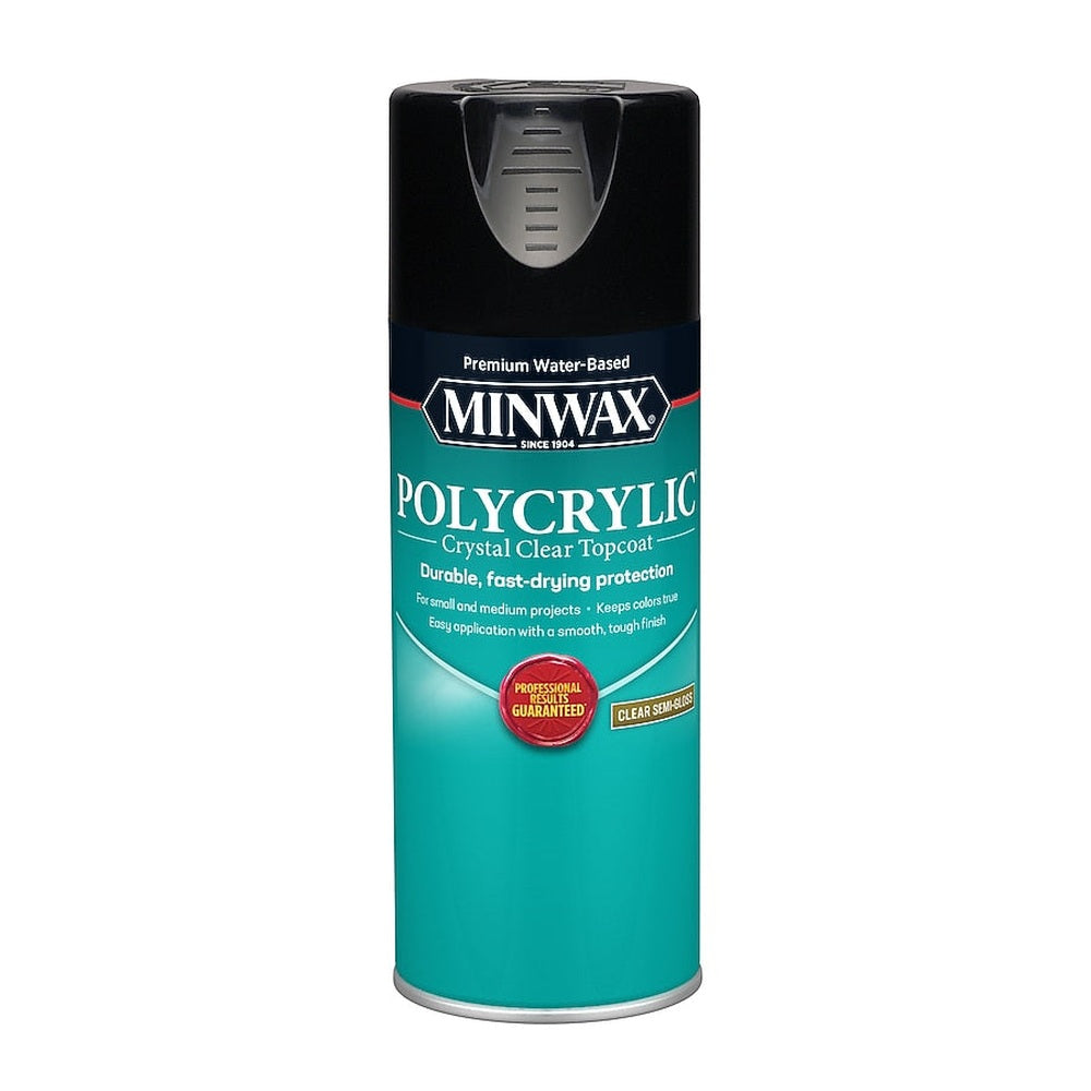 Minwax 34444000 11.5 oz. Clear Semi-Gloss Water Based Polycrylic Protective Finish Spray