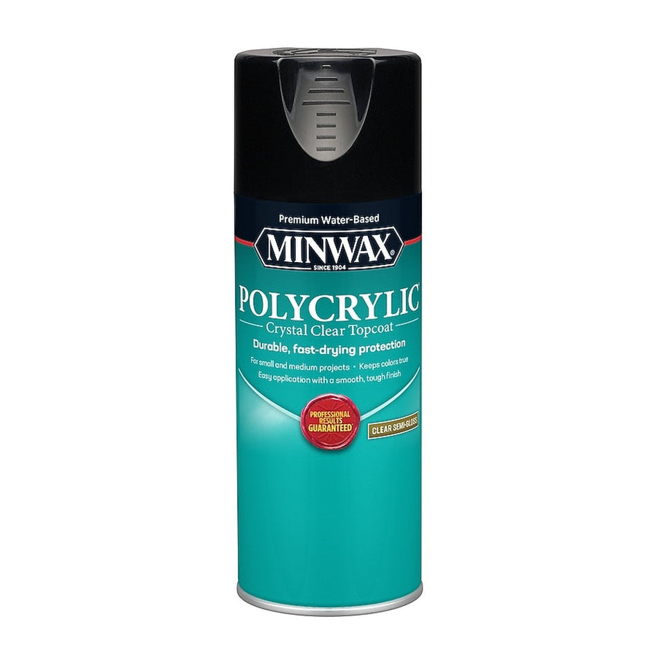 Minwax 34444000 11.5 oz. Clear Semi-Gloss Water Based Polycrylic Protective Finish Spray