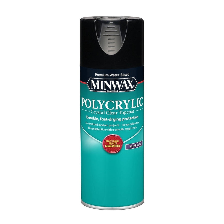 Minwax 33333000 11.5 oz. Clear Satin Water Based Polycrylic Protective Finish Spray