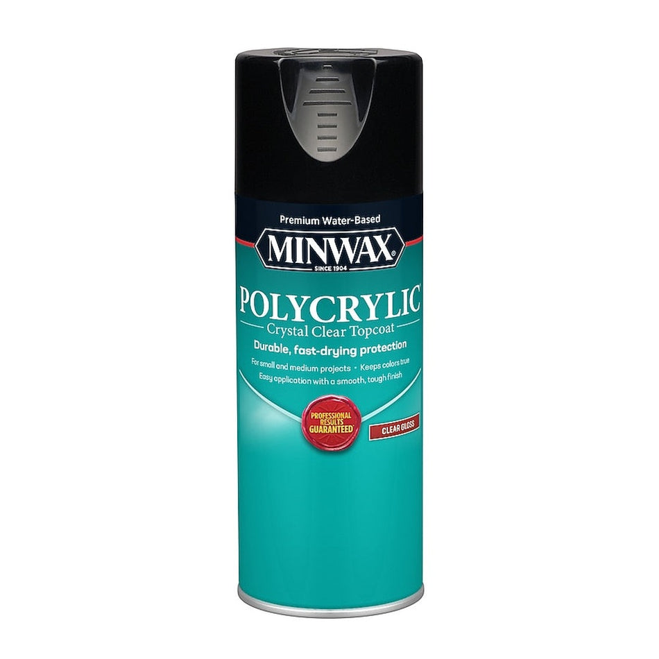 Minwax 35555000 11.5 oz. Clear Gloss Water Based Polycrylic Protective Finish Spray