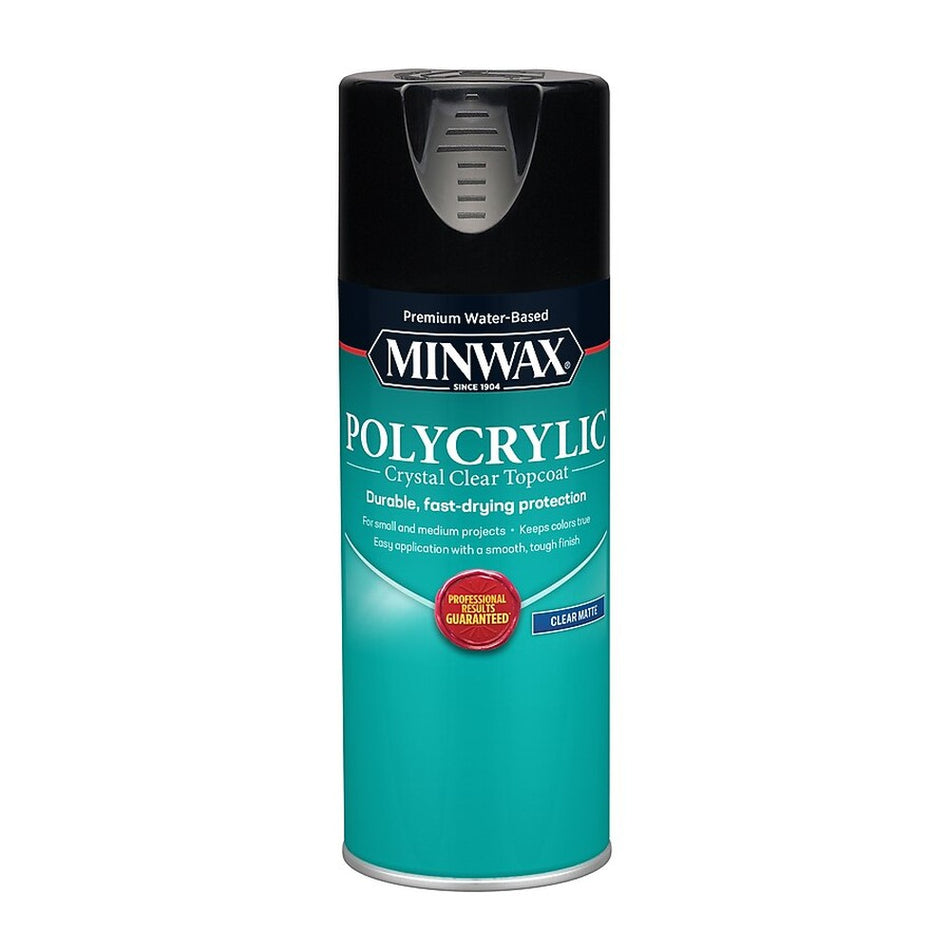 Minwax 366660000 11.5 oz. Clear Matte Water Based Polycrylic Protective Finish Spray