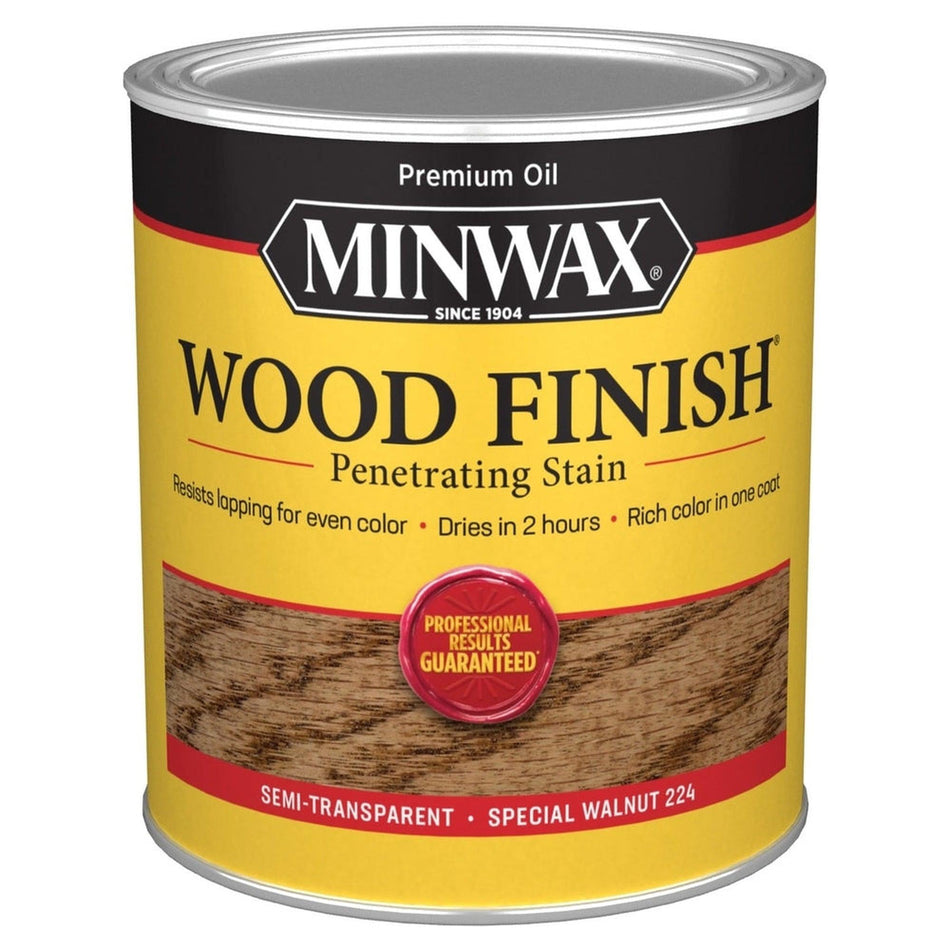 Minwax 70006 Wood Finish Penetrating Stain, Special Walnut 224 – 1 Quart (Case of 4)