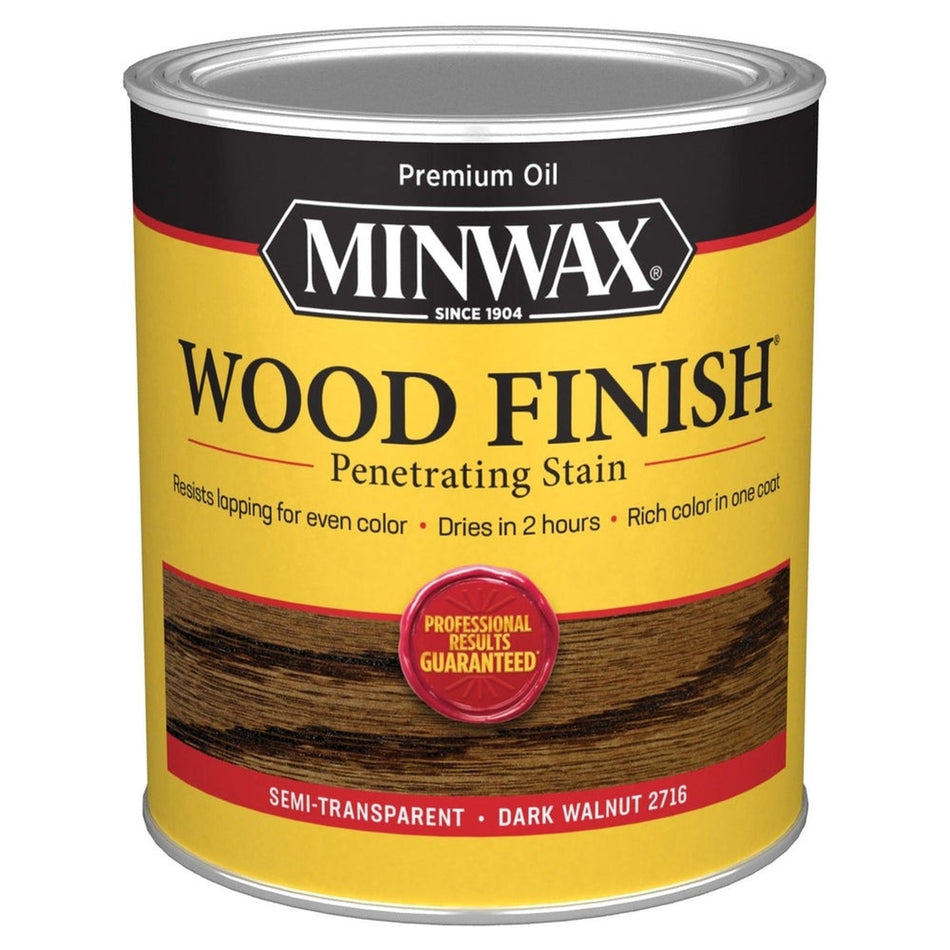 Minwax 70012 Wood Finish Penetrating Stain, Dark Walnut 2716 – 1 Quart (Case of 4)