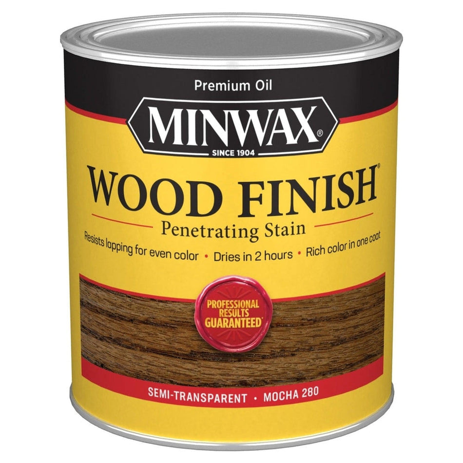 Minwax 70019 Wood Finish Penetrating Stain, Mocha 280 – 1 Quart (Case of 4)