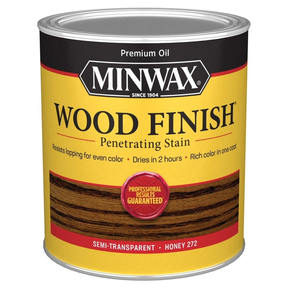 Minwax 70049 Wood Finish Penetrating Stain, Honey 272 – 1 Quart (Case of 4)