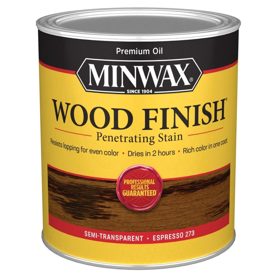 Minwax 70050 Wood Finish Penetrating Stain, Espresso 273 – 1 Quart (Case of 4)