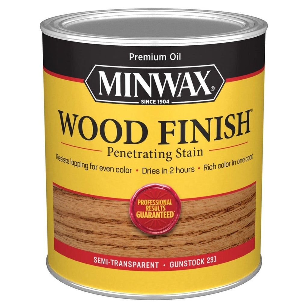 Minwax 70045 Wood Finish Penetrating Stain, Gunstock 231 – 1 Quart (Case of 4)