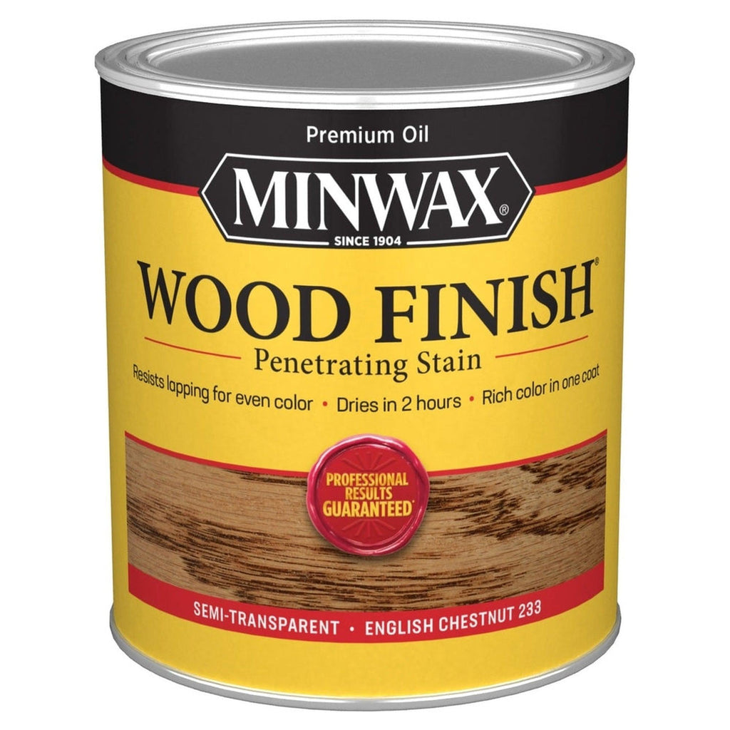 Minwax 70044 Wood Finish Penetrating Stain, English Chestnut 233 – 1 Quart (Case of 4)