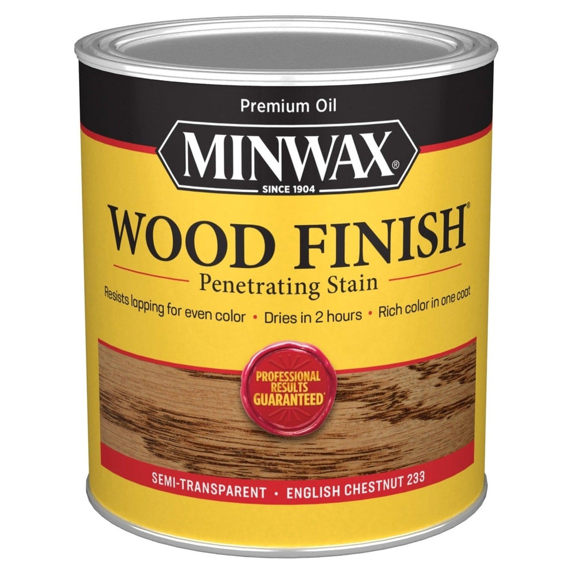 Minwax 70044 Wood Finish Penetrating Stain, English Chestnut 233 – 1 Quart (Case of 4)