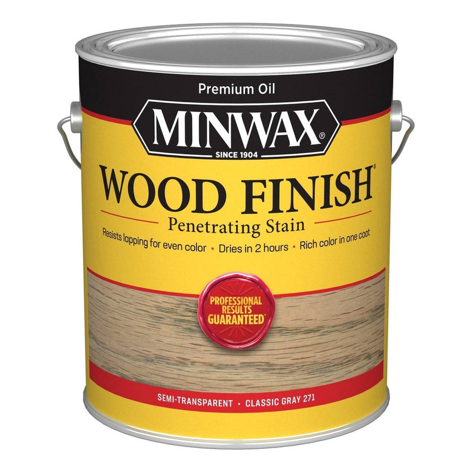 Minwax 71048 Wood Finish Penetrating Stain, Classic Gray 271 – 1 Gallon (Case of 2)