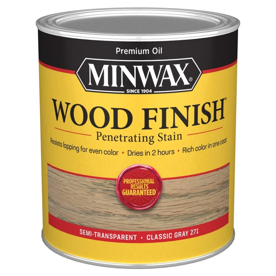 Minwax 70048 Wood Finish Penetrating Stain, Classic Gray 271 – 1 Quart (Case of 4)