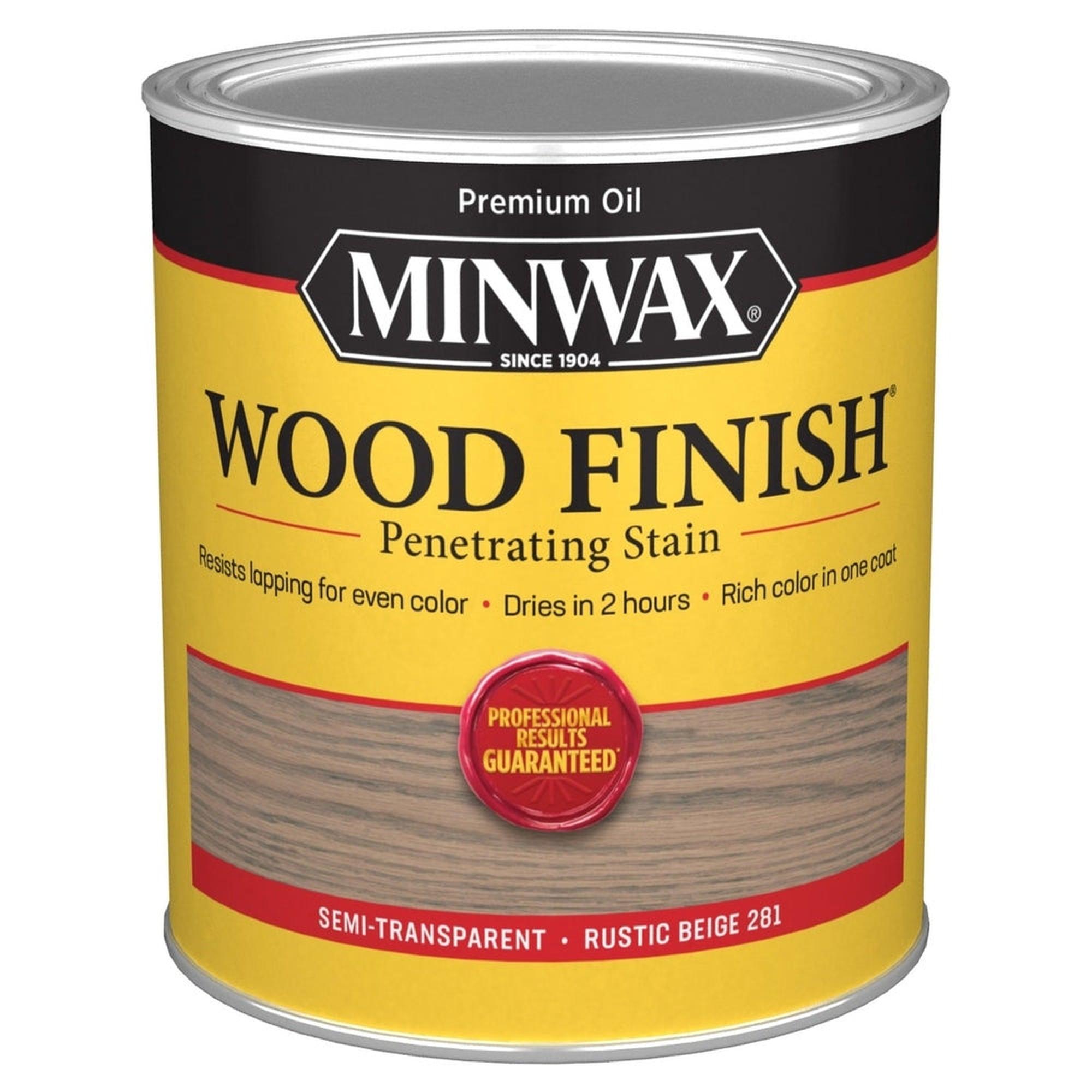 Minwax 70100 Wood Finish Penetrating Stain, Rustic Beige 281 – 1 Quart (Case of 4)