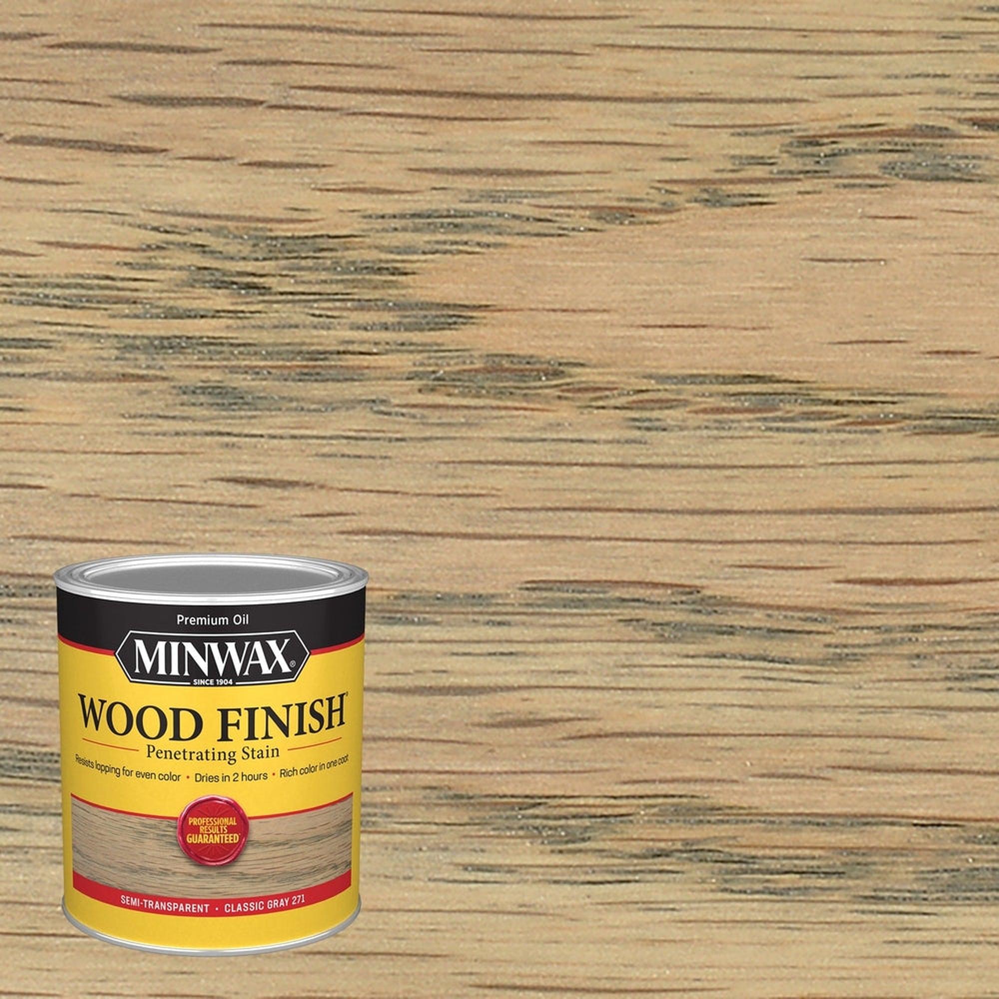 Minwax 70048 Wood Finish Penetrating Stain, Classic Gray 271 – 1 Quart (Case of 4)