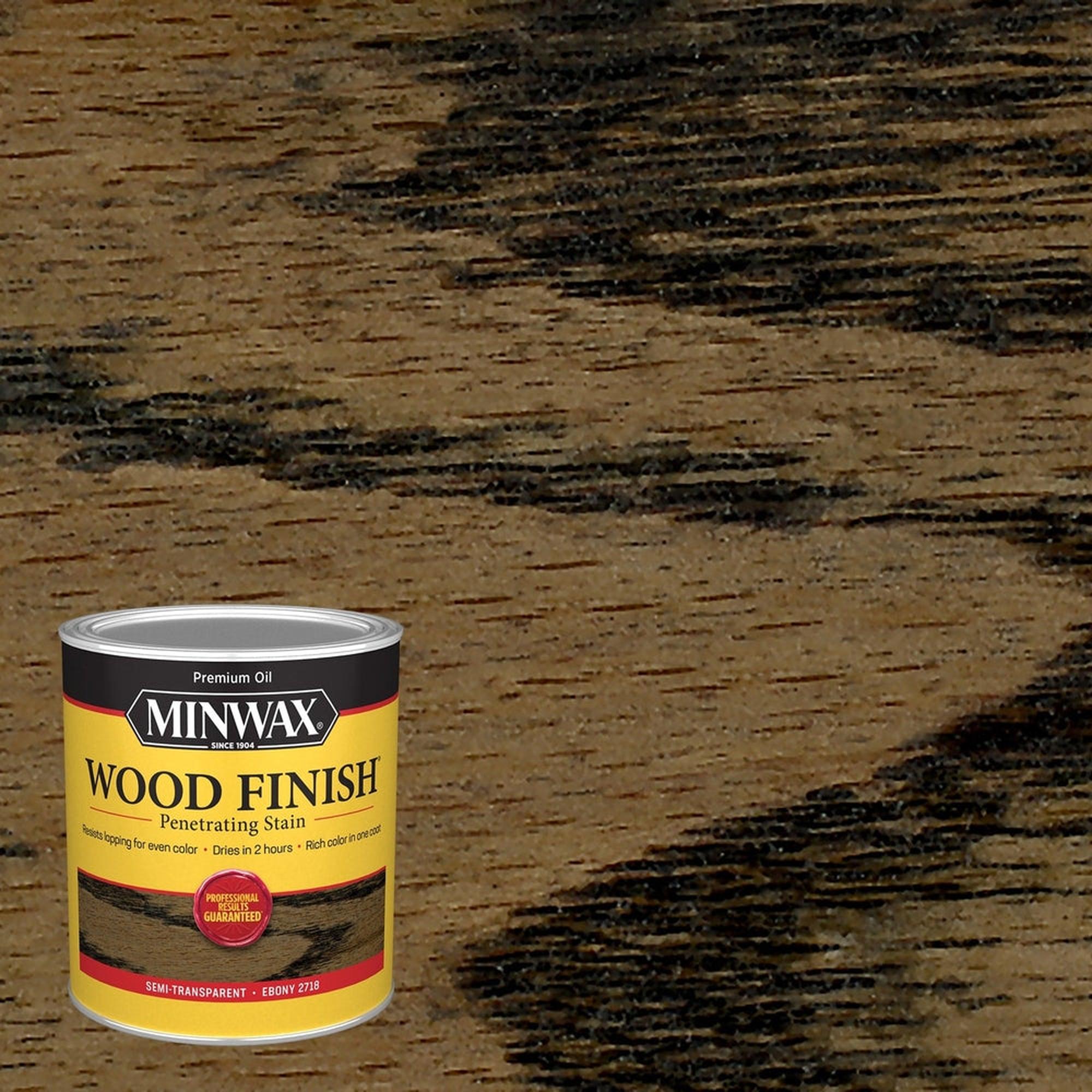 Minwax 70013 Wood Finish Penetrating Stain, Ebony 2718 – 1 Quart (Case of 4)