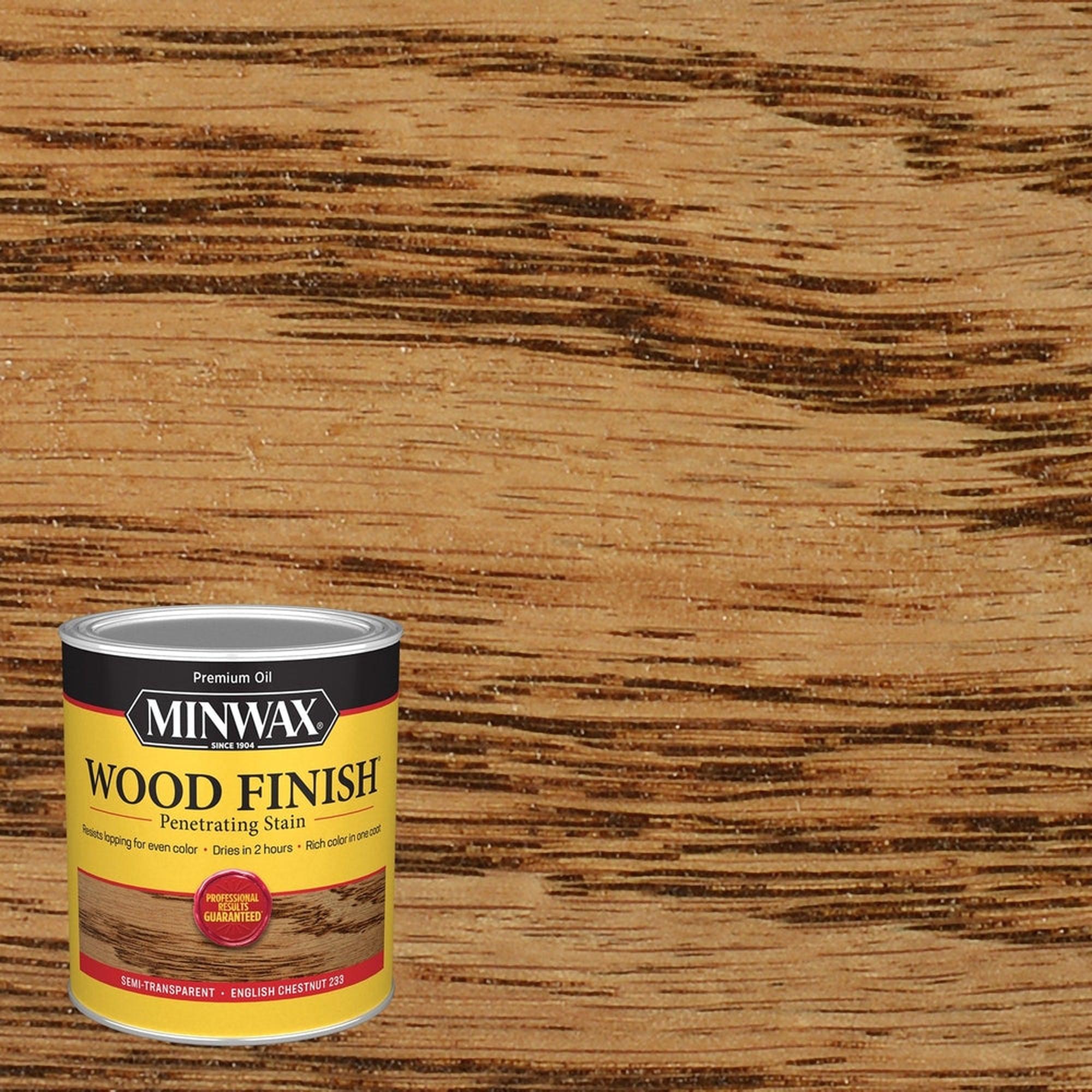 Minwax 70044 Wood Finish Penetrating Stain, English Chestnut 233 – 1 Quart (Case of 4)