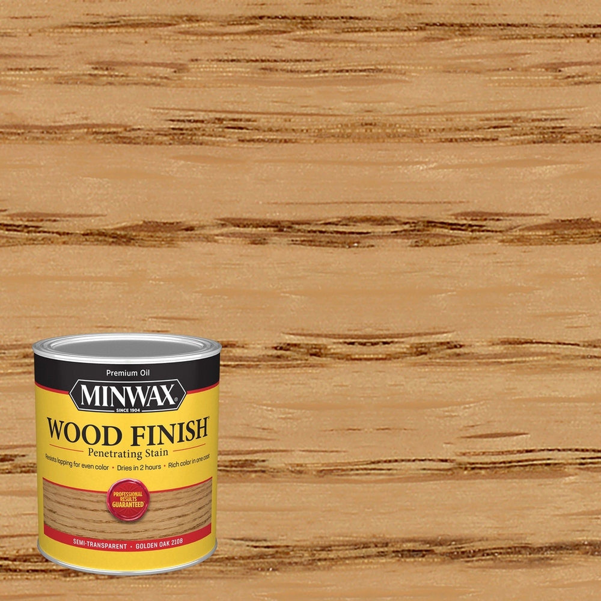Minwax 70001 Wood Finish Penetrating Stain, Golden Oak 210B – 1 Quart (Case of 4)
