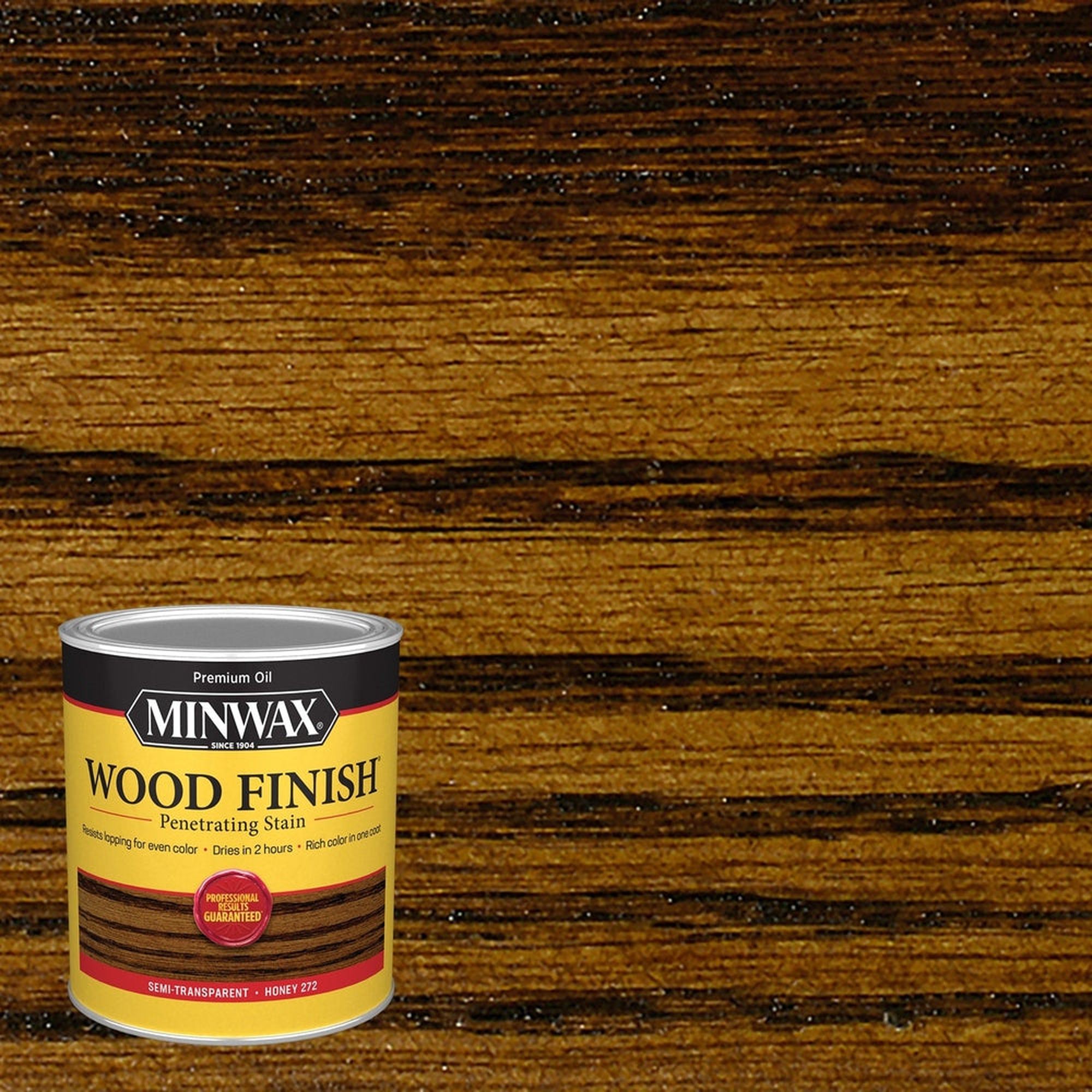 Minwax 70049 Wood Finish Penetrating Stain, Honey 272 – 1 Quart (Case of 4)