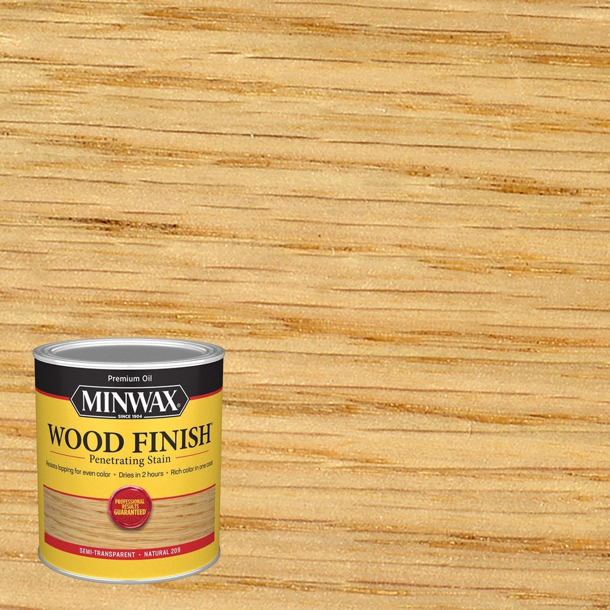 Minwax 70000 Wood Finish Penetrating Stain, Natural 209 – 1 Quart (Case of 4)