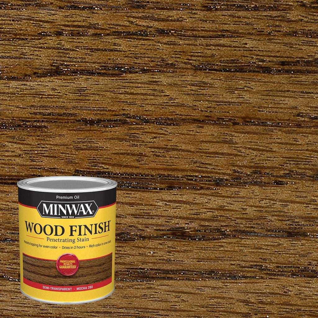 Minwax 70019 Wood Finish Penetrating Stain, Mocha 280 – 1 Quart (Case of 4)
