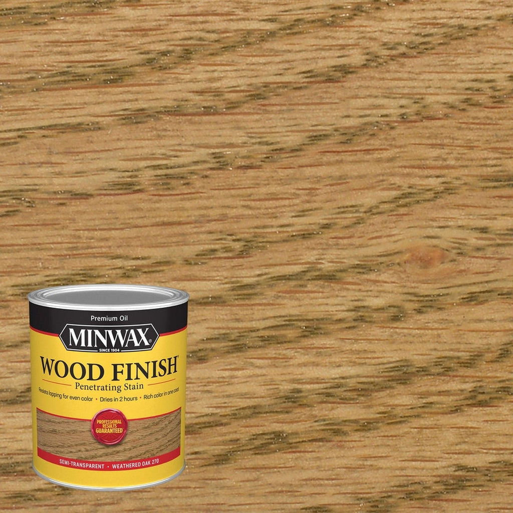 Minwax 70047 Wood Finish Penetrating Stain, Weathered Oak 270 – 1 Quart (Case of 4)