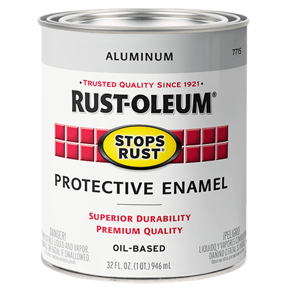 Rust-Oleum Stops Rust 7715502 Protective Enamel, Aluminum, 1 Quart