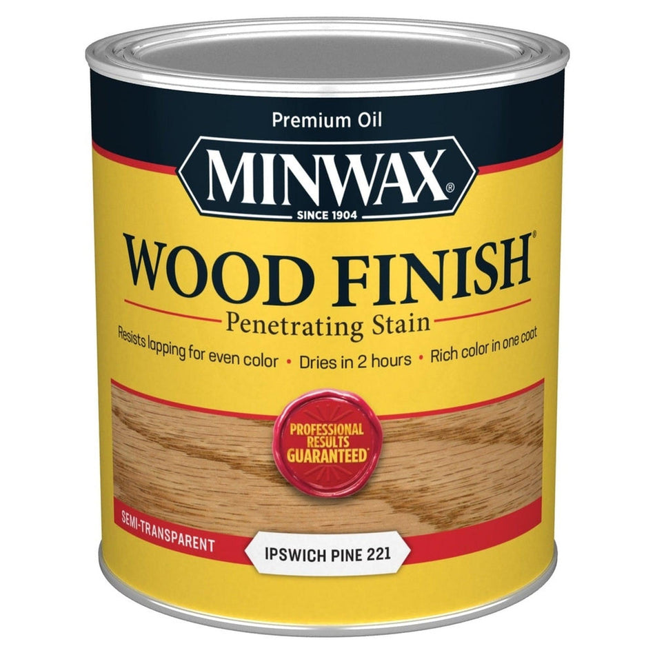 Minwax 70004 Wood Finish Penetrating Stain, Ipswich Pine 221 – 1 Quart (Case of 4)