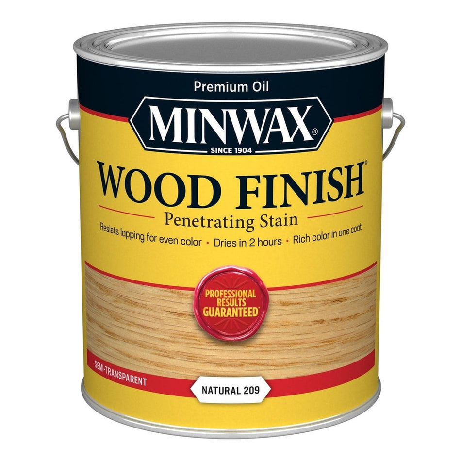 Minwax 71000 Wood Finish Penetrating Stain, Natural 209 – 1 Gallon (Case of 2)