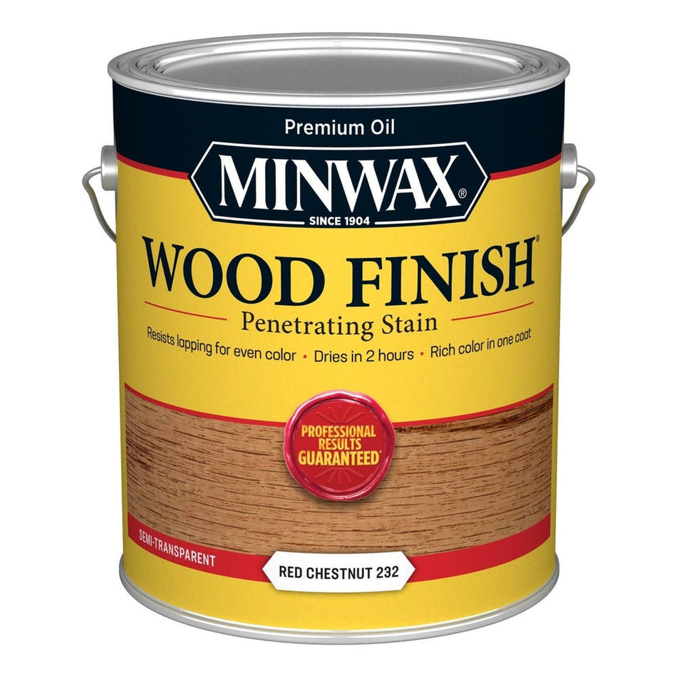 Minwax 71046 Wood Finish Penetrating Stain, Red Chestnut 232 – 1 Gallon (Case of 2)