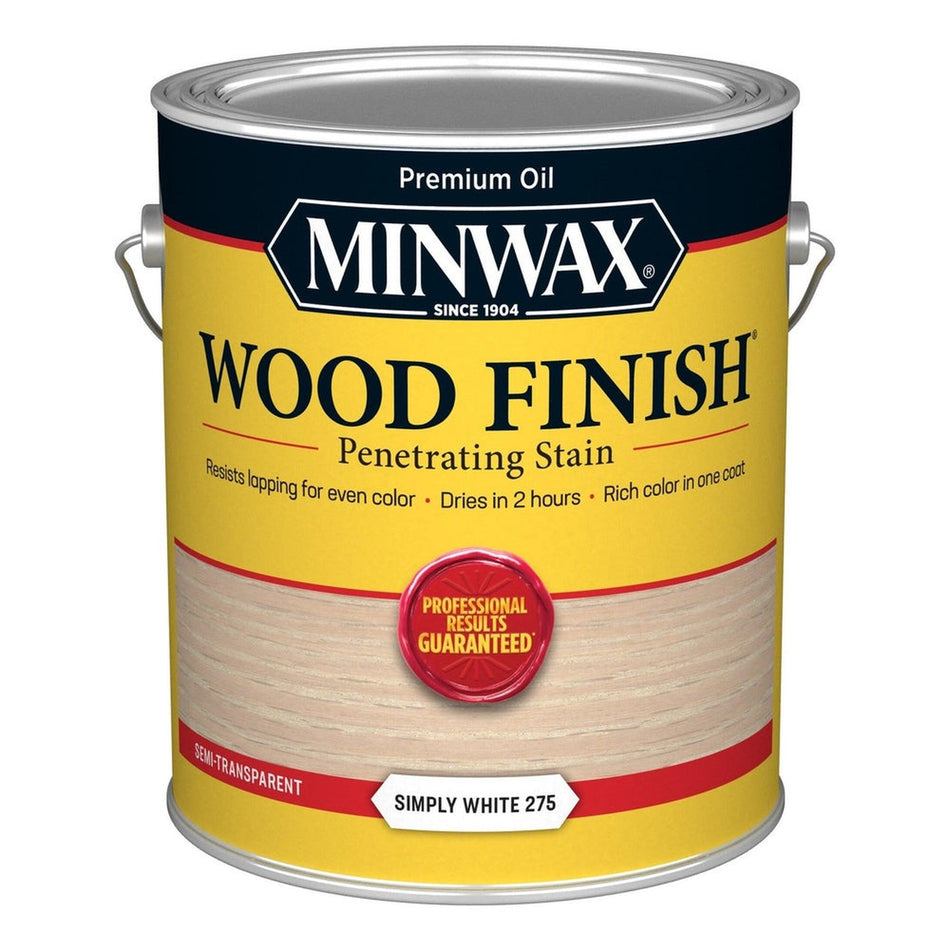 Minwax 71152 Wood Finish Penetrating Stain, Simply White 275 – 1 Gallon (Case of 2)