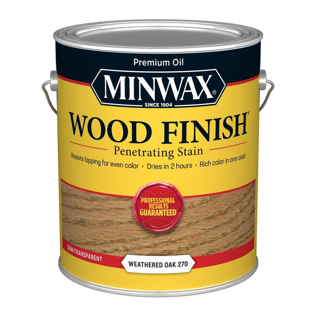 Minwax 71047 Wood Finish Penetrating Stain, Weathered Oak 270 – 1 Gallon (Case of 2)