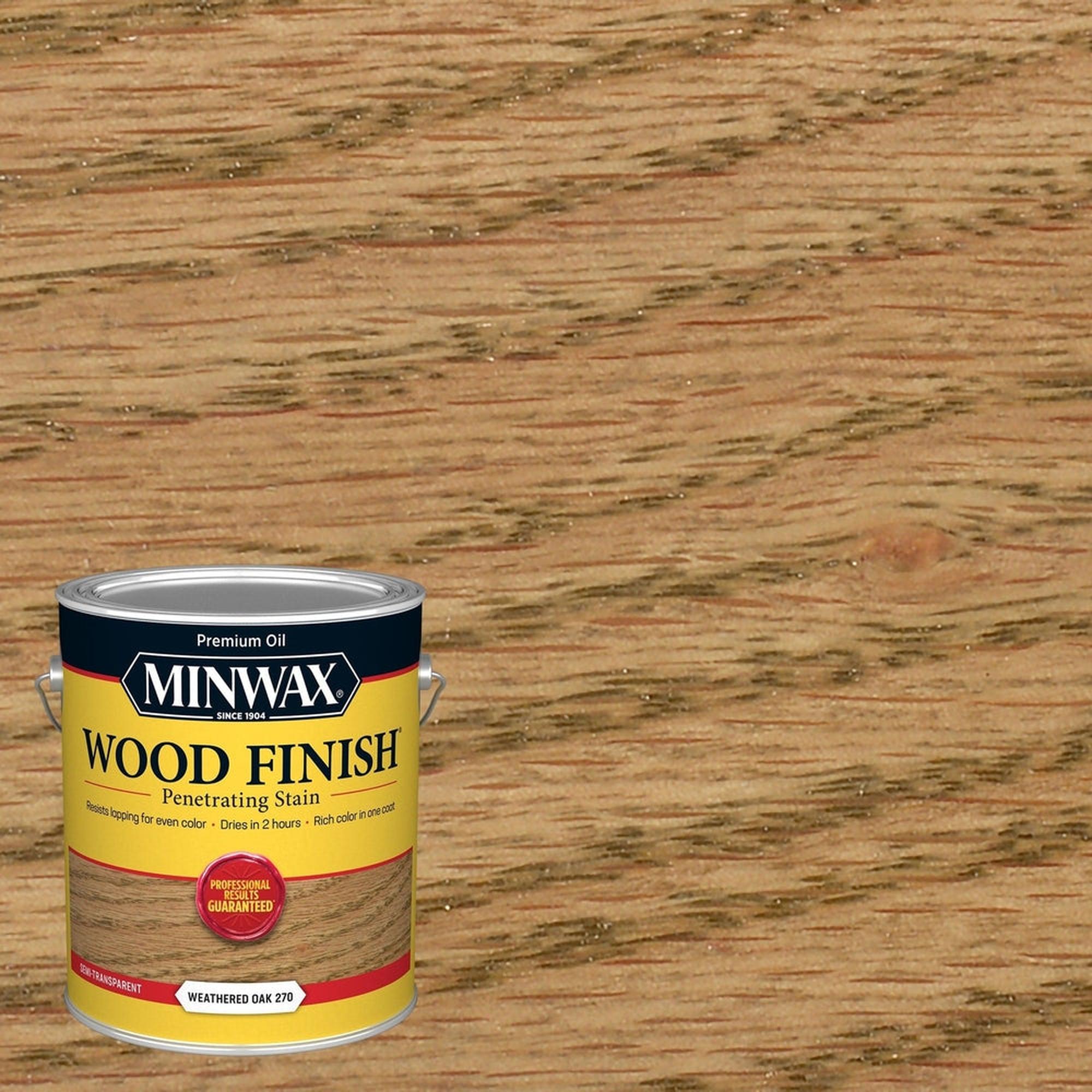 Minwax 71047 Wood Finish Penetrating Stain, Weathered Oak 270 – 1 Gallon (Case of 2)