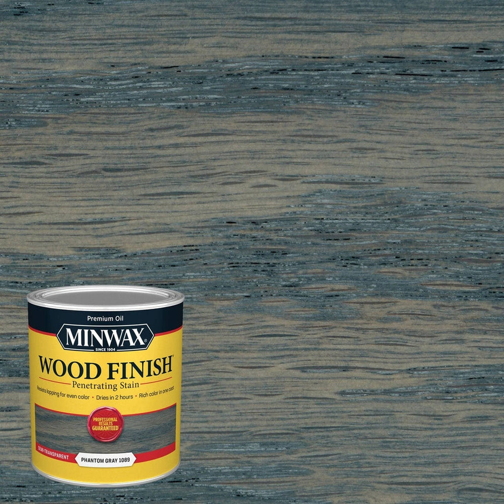 Minwax 11862 Wood Finish Penetrating Stain, Phantom Gray 1089 – 1 Quart (Case of 4)