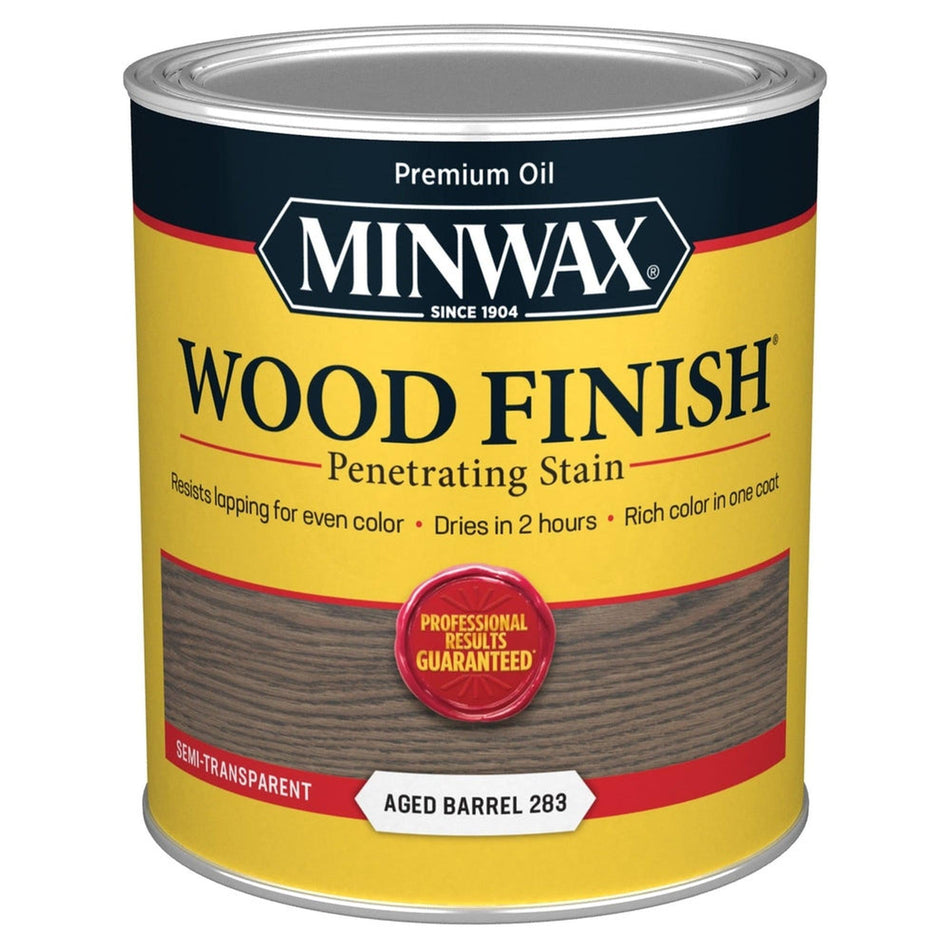 Minwax 70105 Wood Finish Penetrating Stain, Aged Barrel 283 – 1 Quart (Case of 4)