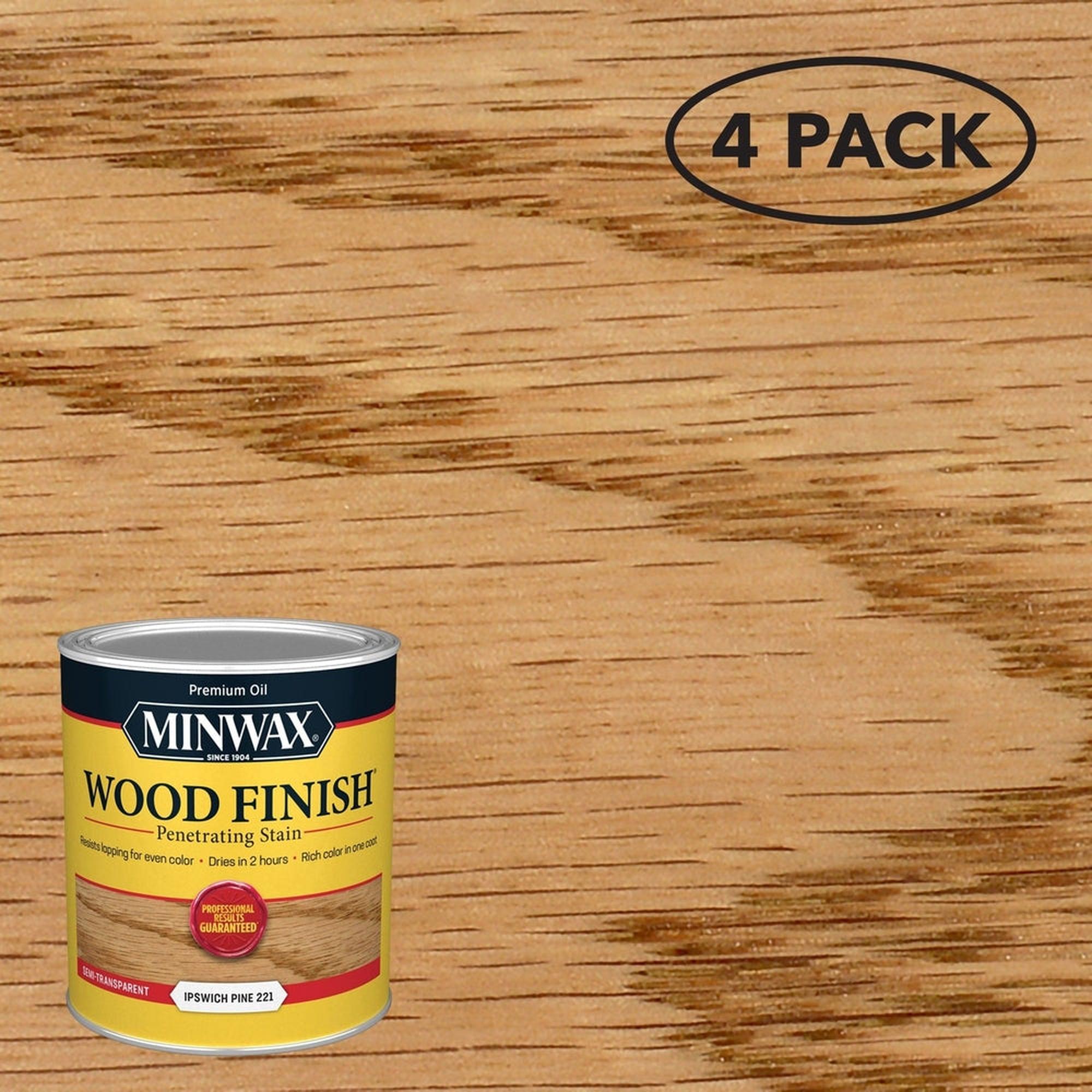 Minwax 70004 Wood Finish Penetrating Stain, Ipswich Pine 221 – 1 Quart (Case of 4)