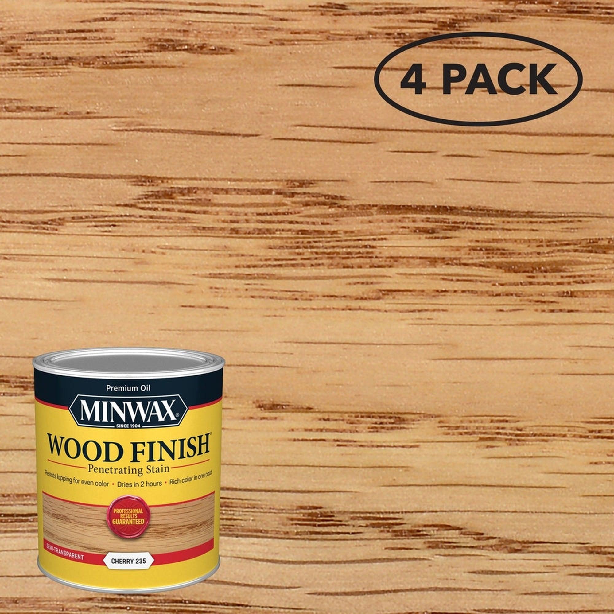 Minwax 70009 Wood Finish Penetrating Stain, Cherry 235 – 1 Quart (Case of 4)