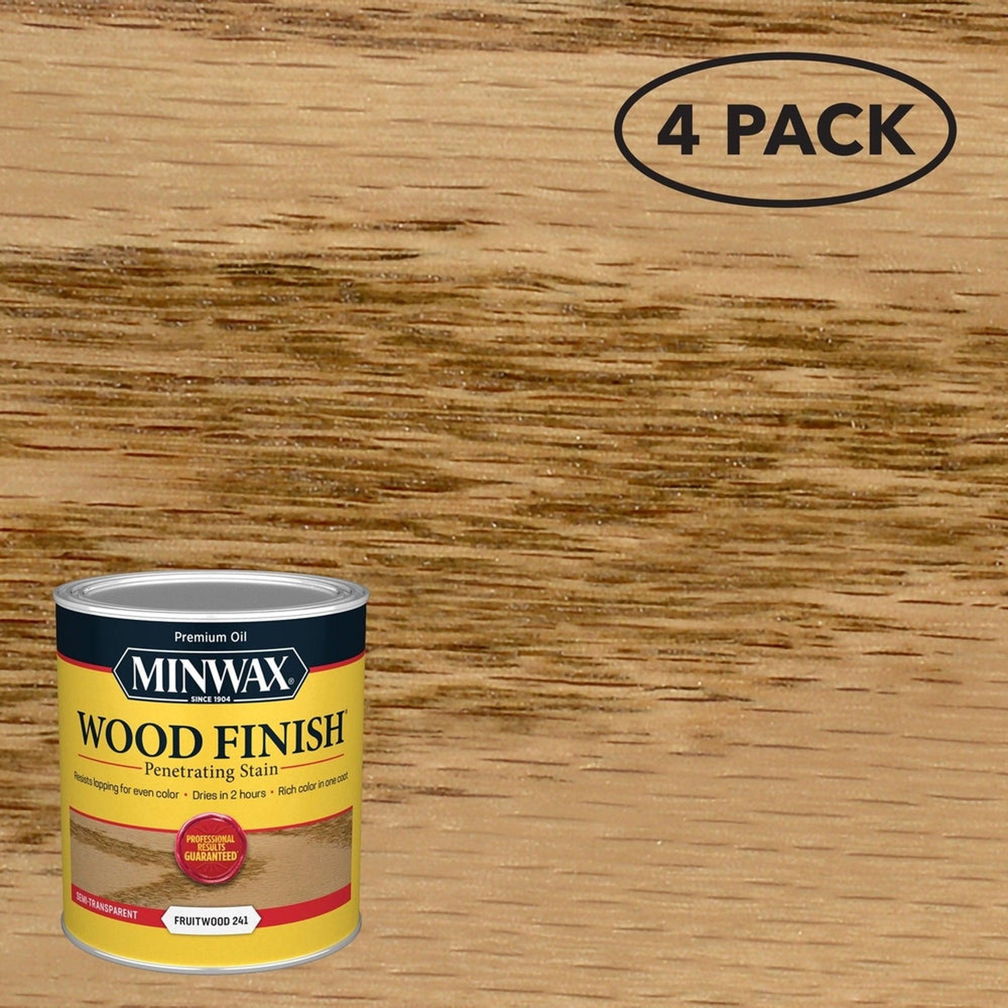 Minwax 70010 Wood Finish Penetrating Stain, Fruitwood 241 – 1 Quart (Case of 4)