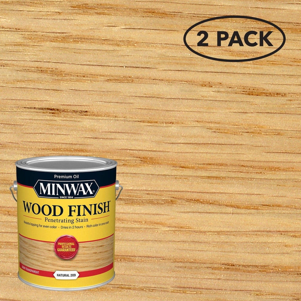Minwax 71000 Wood Finish Penetrating Stain, Natural 209 – 1 Gallon (Case of 2)