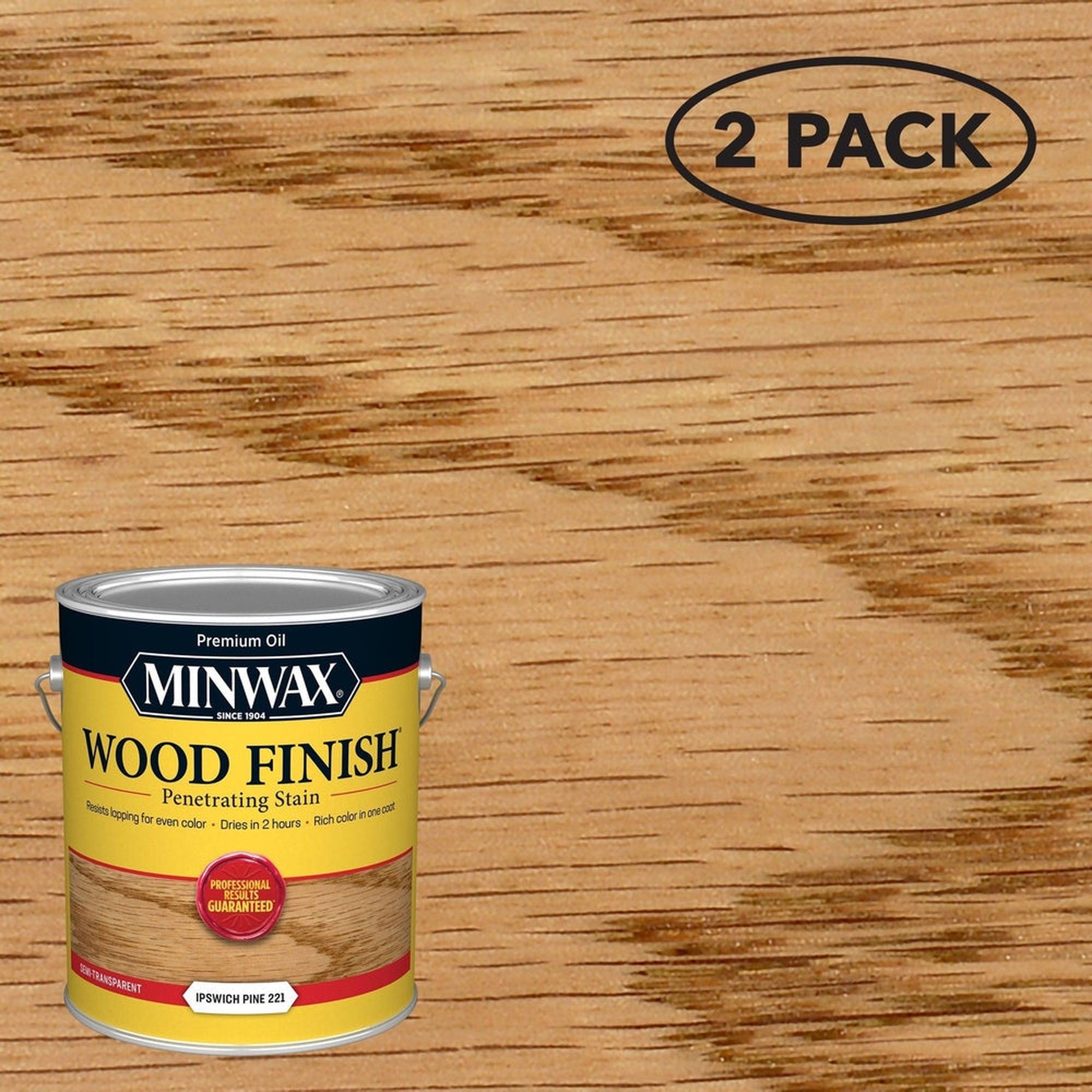 Minwax 71004 Wood Finish Penetrating Stain, Ipswich Pine 221 – 1 Gallon (Case of 2)
