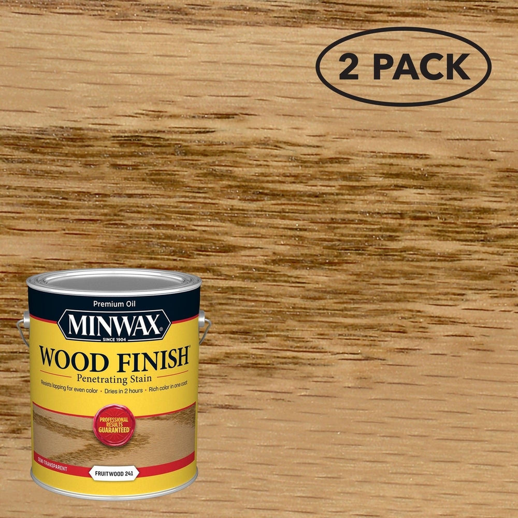 Minwax 71010 Wood Finish Penetrating Stain, Fruitwood 241 – 1 Gallon (Case of 2)